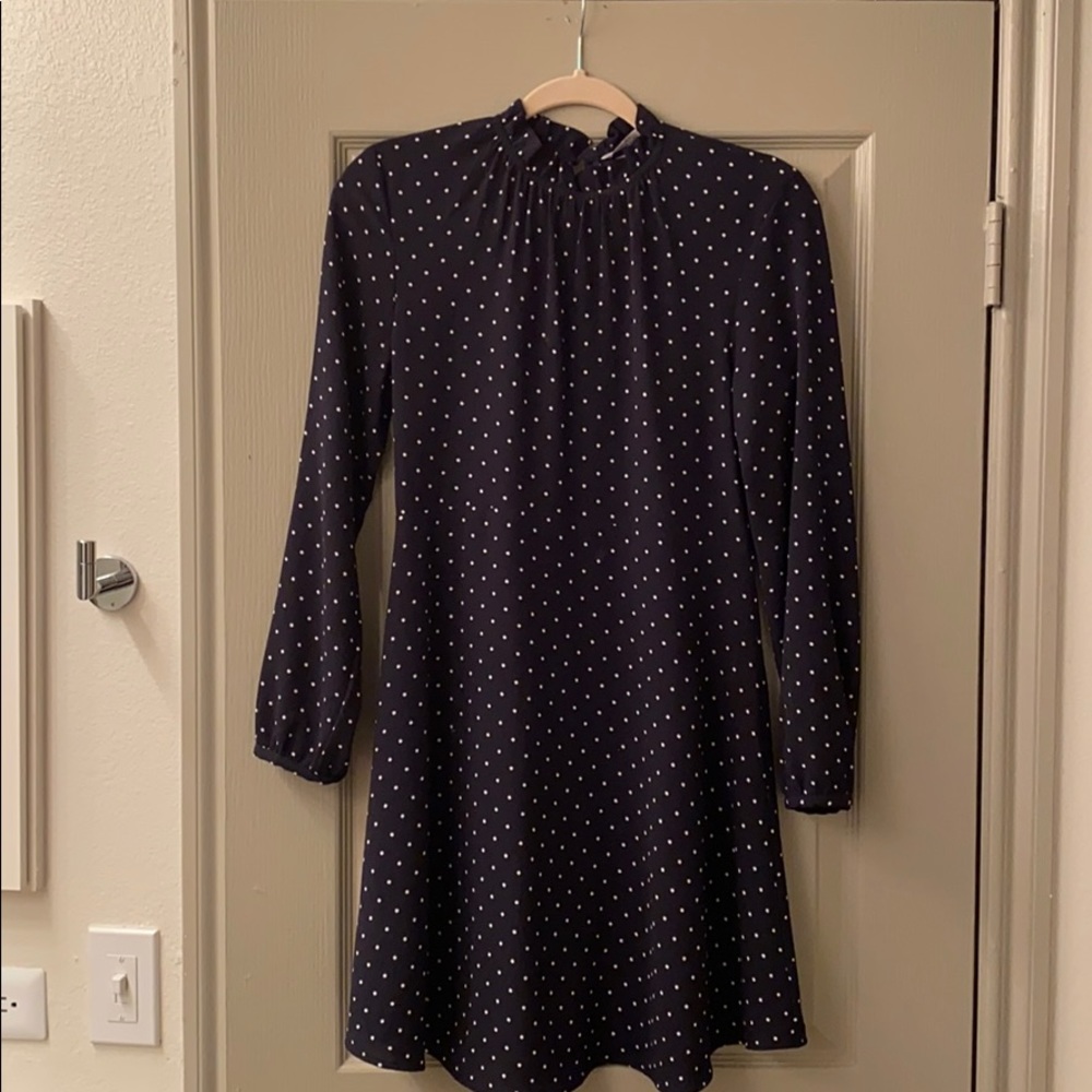 H&M navy polka dot “fit & flare” dress